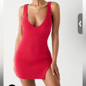 Frankie’s bikinis cloud knit mini dress strapless